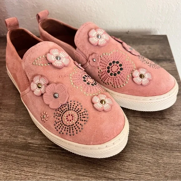 Coach Slip On Sneaker With Tea Rose Rivets - Picture 2 of 12